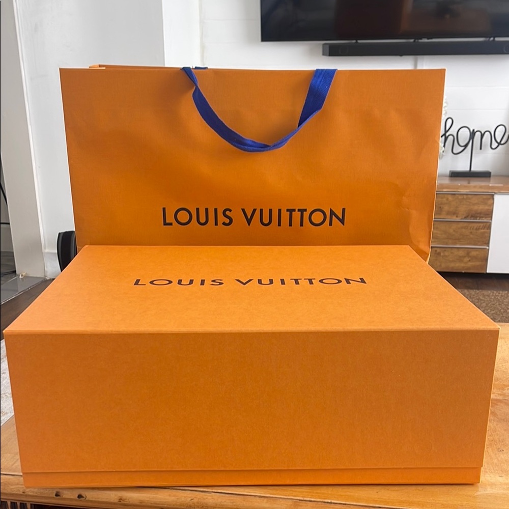 Louis Vuitton Orange Gift Box and Bag.